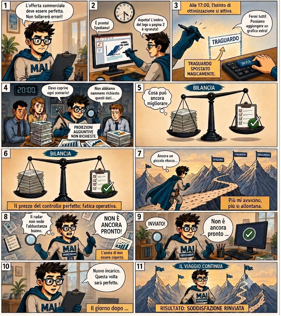 Fumetto di Davide in azione
